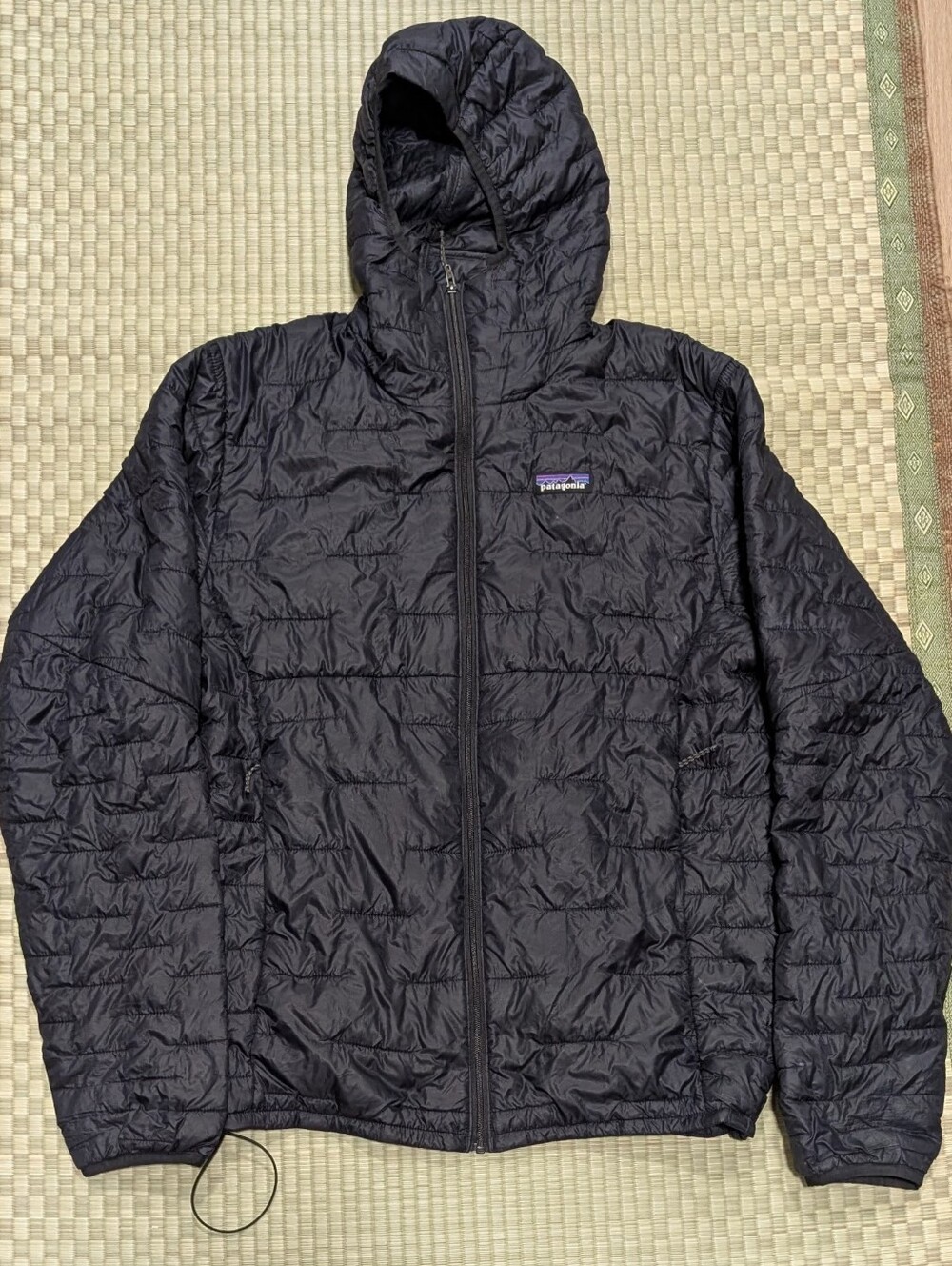 Patagonia Micropuff Full Zip Hoodie Insulated Jacket Black Men's Size Medium